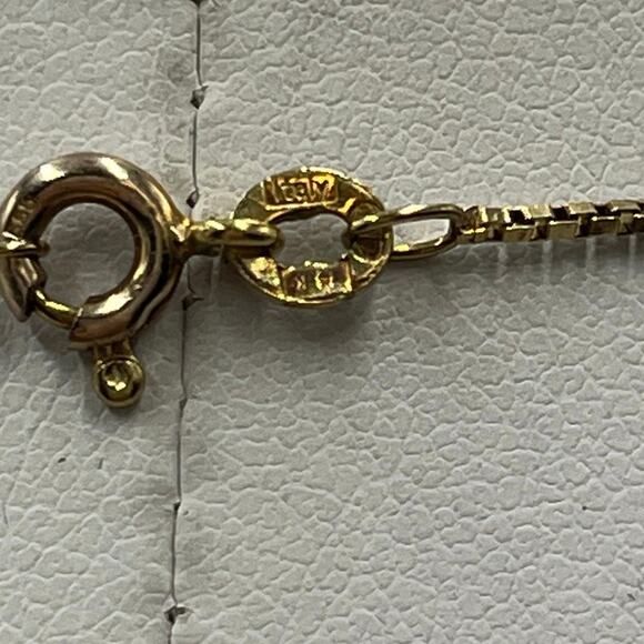 14k Yellow 585 Italy Gold Dainty Elegant Twisted Rope Chain Necklace 16” 1mm - Picture 8 of 8